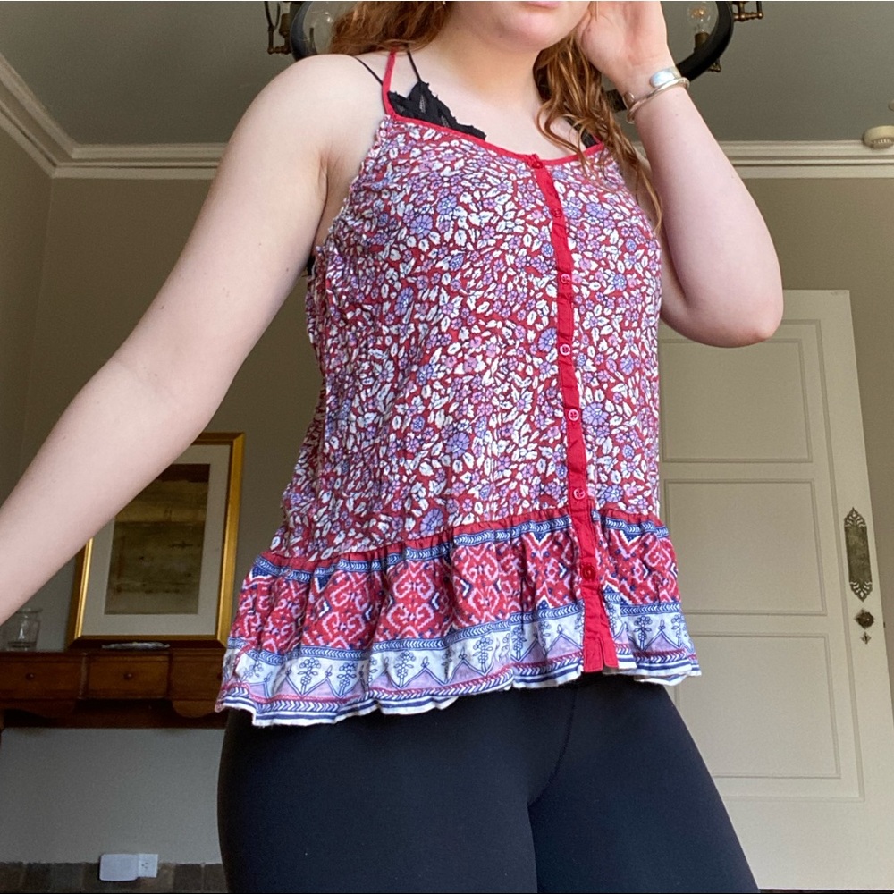 American eagle floral flows tank